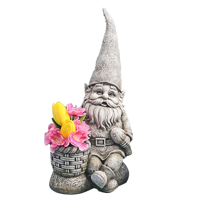 Cute Style Resin Decor Gnomes For Garden With Solar Light Buy