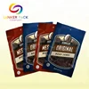 Printed Custom 3 Side Seal Flat Pouch For Beef Jerky Packaging