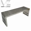 Modern outdoor stainless steel bench