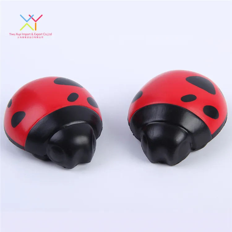 High Quality PU Ladybird Stress Ball Promotional Foam Soft Toys