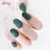 F26 24 pcs/box full cover press on pure bright green coloured tips nail art acrylic nail tips natural wholesale