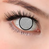 

VIVIGO brand color soft contact lens CRAZY EYEWEAR CL298 white mesh manson