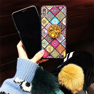 SAIBORO Fast delivery shockproof girly soft tpu phone case for Iphone xr xs max with fur ball