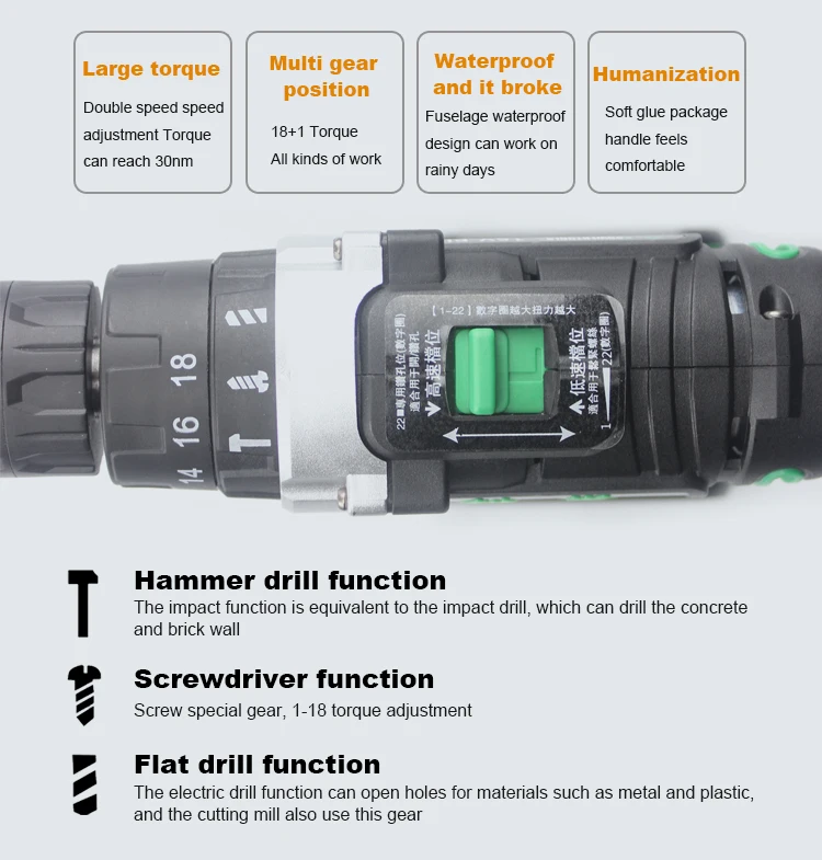 12V 2.45kg Electric Hammer Cordless Dril