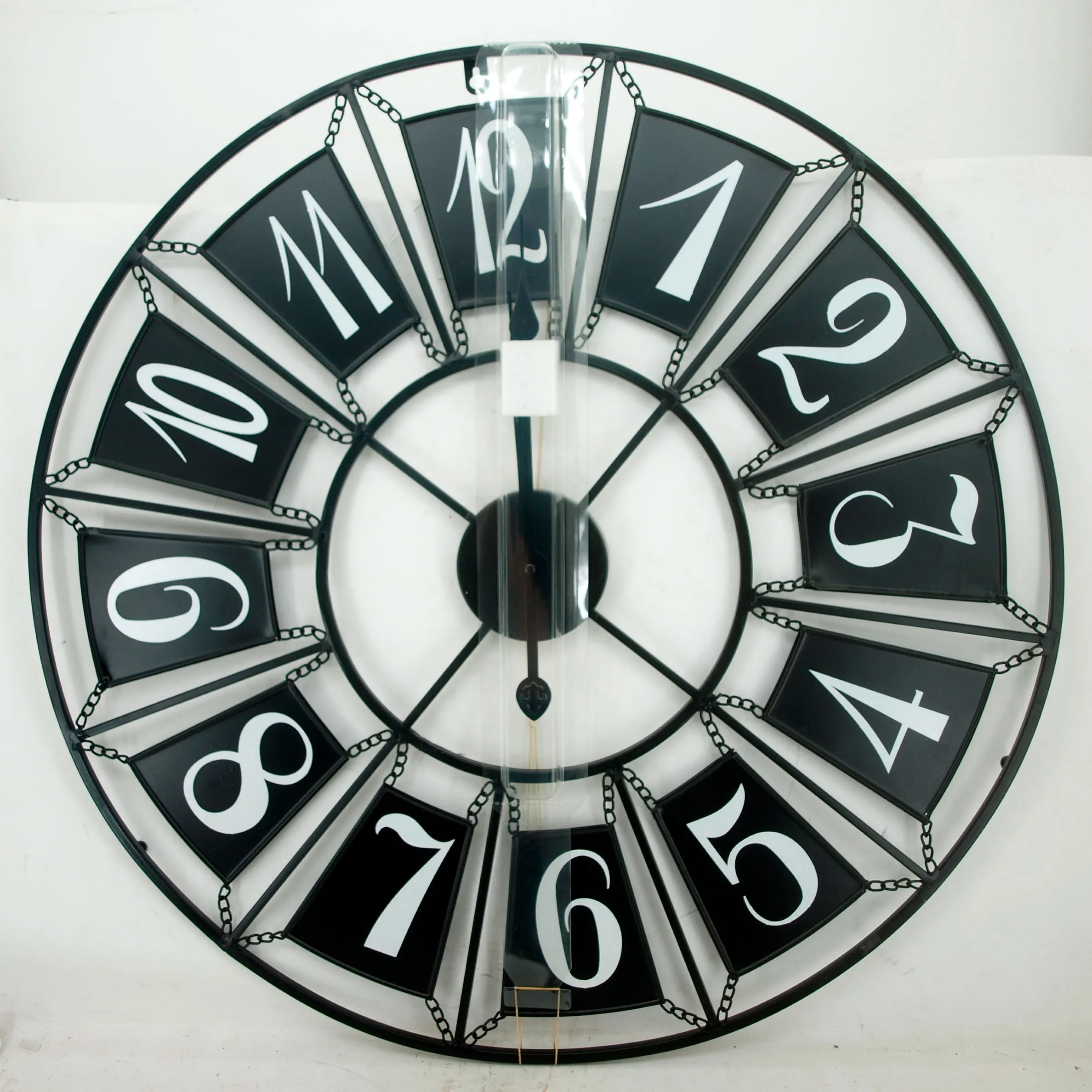
Beautiful cheap price large hanging Roman number metal industrial style wall clock for living room decor 