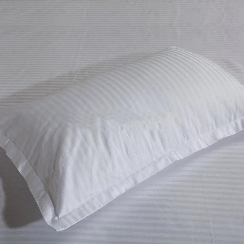 Wholesales Hotel Bedding Factory White Satin 1cm Stripes Cheap Motel ...