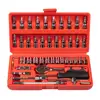 Car Repair Tool 46pcs 1/4-Inch Socket Set Auto Repair Tool Ratchet Torque Wrench Combo Tools Kit Auto Repairing Tool