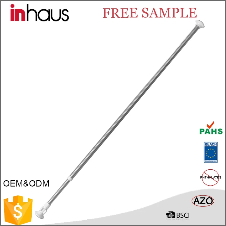 
Stainless Steel strong portable adjustable l shaped shower curtain rod brackets 