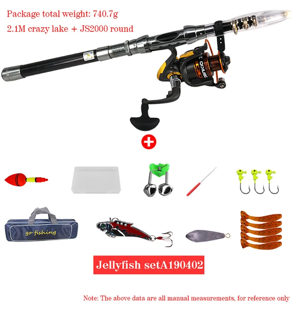 2019 New Telescopic Fishing Pole Combo Set Allinone Full Kit