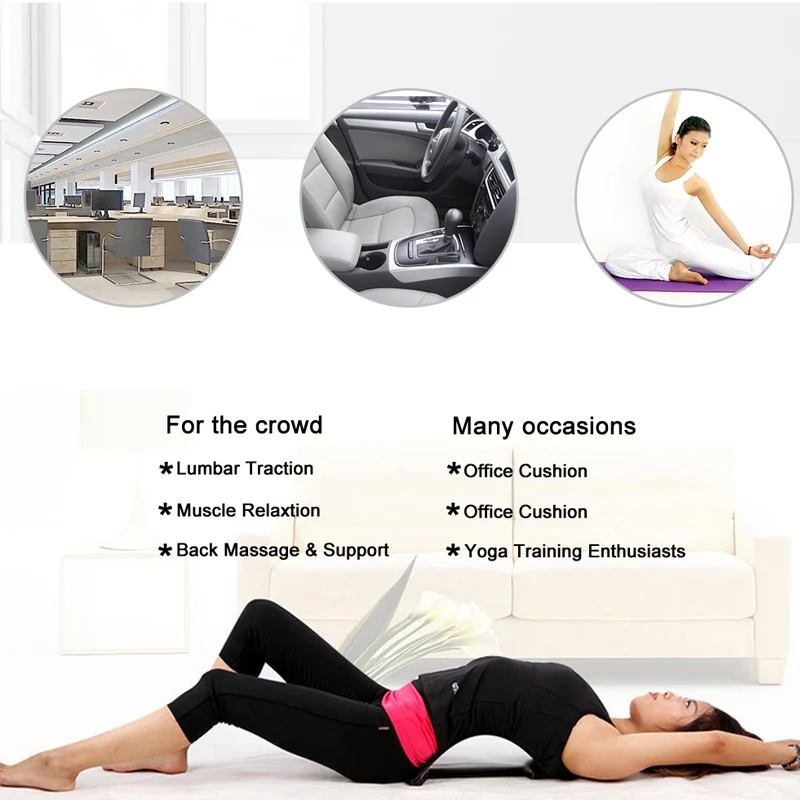 
Ajustable Back Massager Magic Stretch Equipment Fitness Massage Equipment Stretch Relax Lumbar Support Pain Relief Chiropractic 