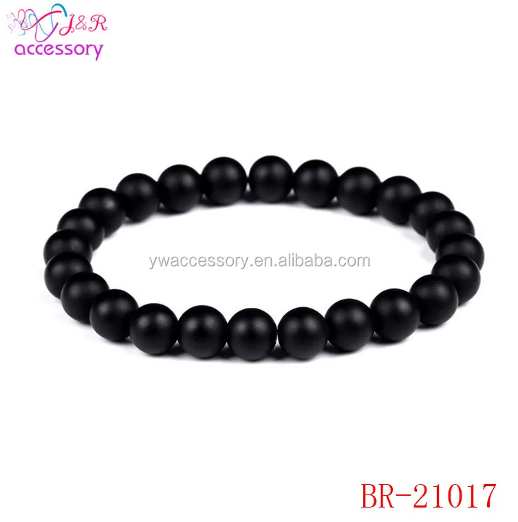 

Hot selling nature black matt agate beads bracelet wholesale, As the picture