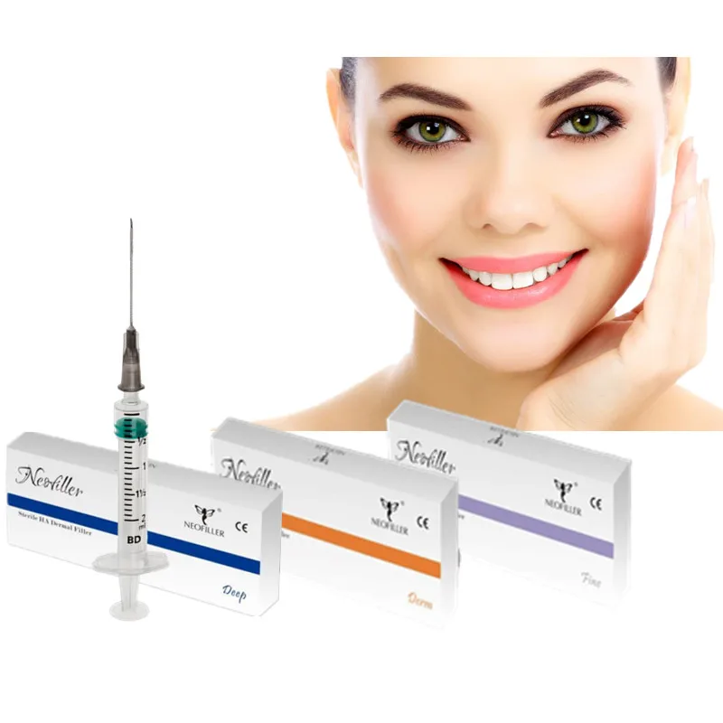 

Neofiller Cross-Linked Hyaluronic Acid Injectable Dermal Filler with CE 2ml, Transparent