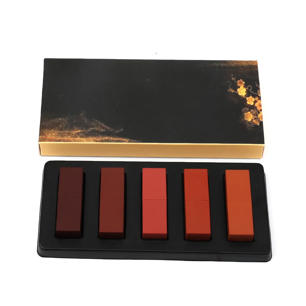 

5pcs a set Cosmetics Packaging Matte Lipstick Kit Custom