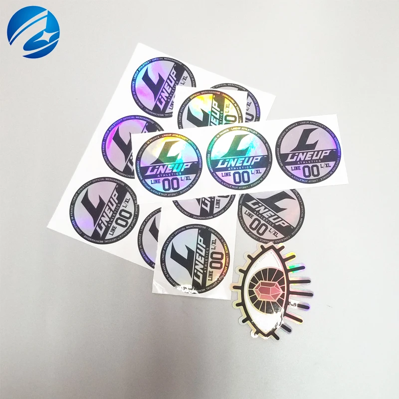 custom self adhesive hologram sticker label private vinyl logo laser