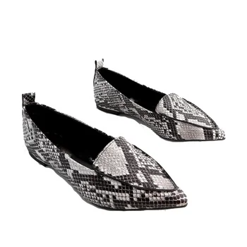 snakeskin flats womens shoes