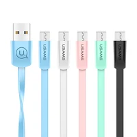 

USAMS Good Selling USB Charger Cable Flat Lighting USB Cable For iPhone 11