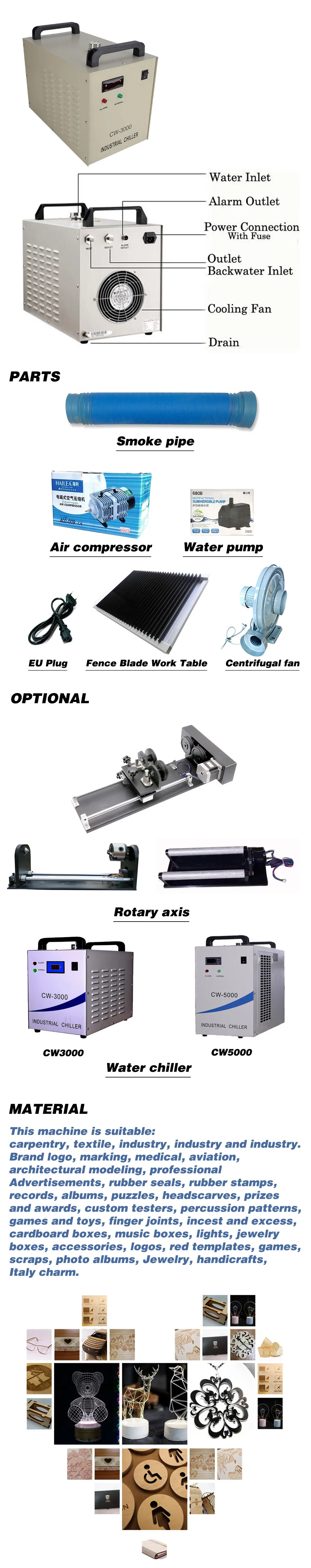 laser cutting machine 6090 80w laser chocolate engraving machine RUIDA control