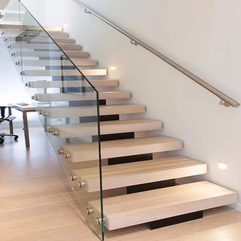 Modern Mono Stringer Glass Staircase Wooden Staircase Tempered Glass Railing Designs For India House Buy Glass Staircase Staircase Glass Railing