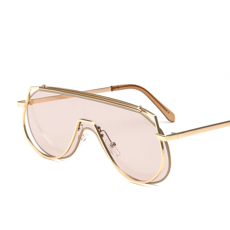 

GUVIVI 2018 New Fashionable Sunglasses oversized women Steampunk Metal Sunglasses manufacturer, Pink;rose gold;red;blue;green