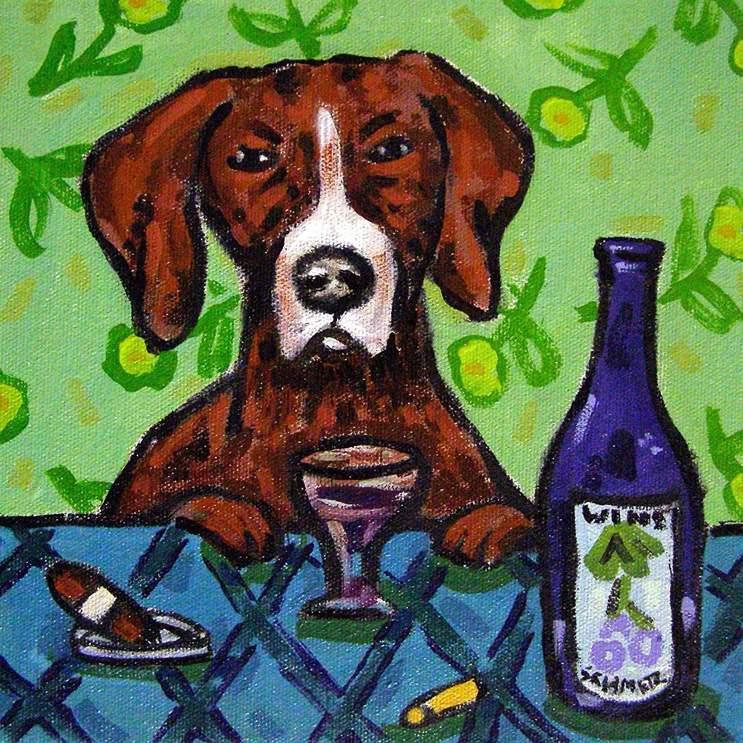 Beagle Winery Cabernet Ryan Fowler Vintage Dog Wine Ad Print Poster 8x20