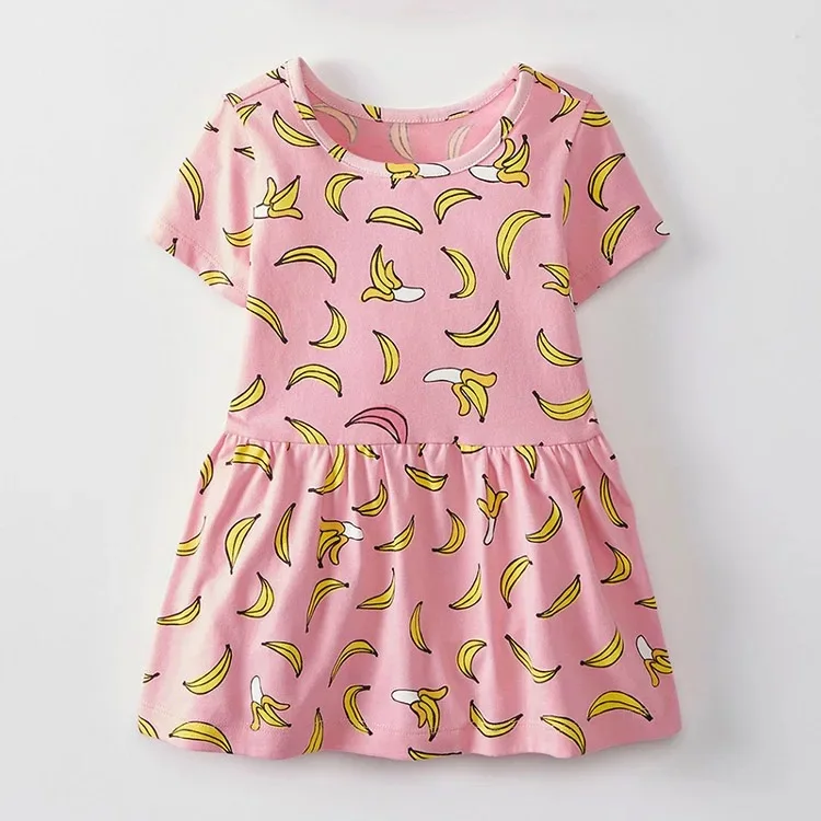 

china wholesale cheap price for 2-7years girls casual dresses, Pink