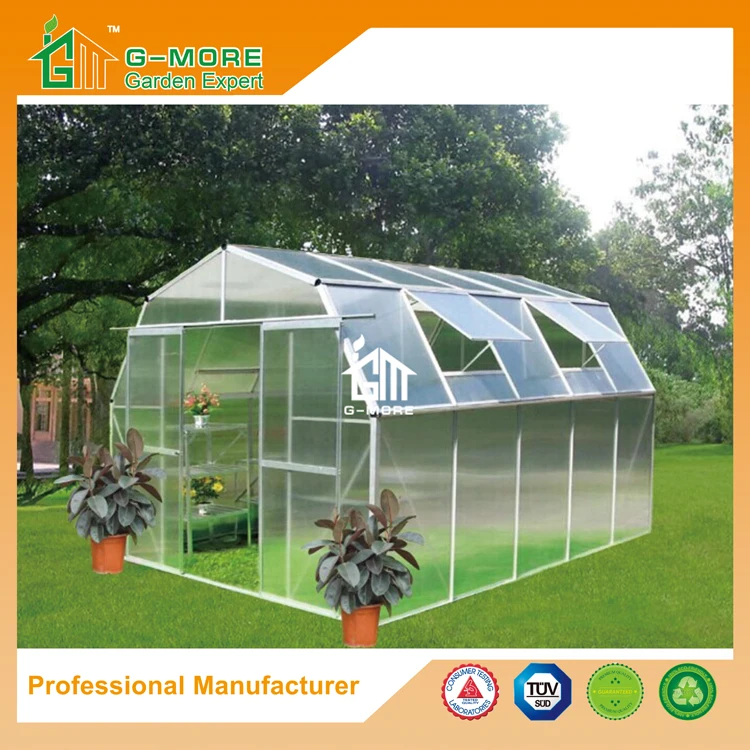 G-MORE Wholesales Wall Lean-To Series Aluminum Polycarbonate Hobby Greenhouse(GM31055)