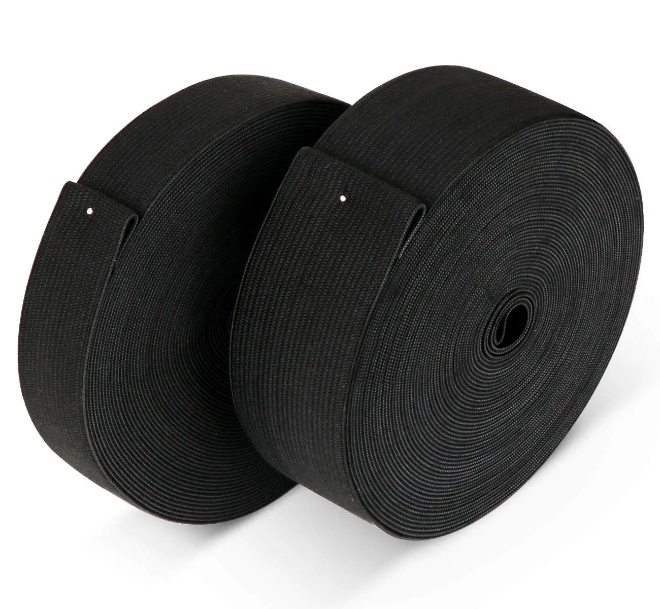 Elastic Band 1 Inch Wide Black Knit Elastic Spool Heavy Stretch High