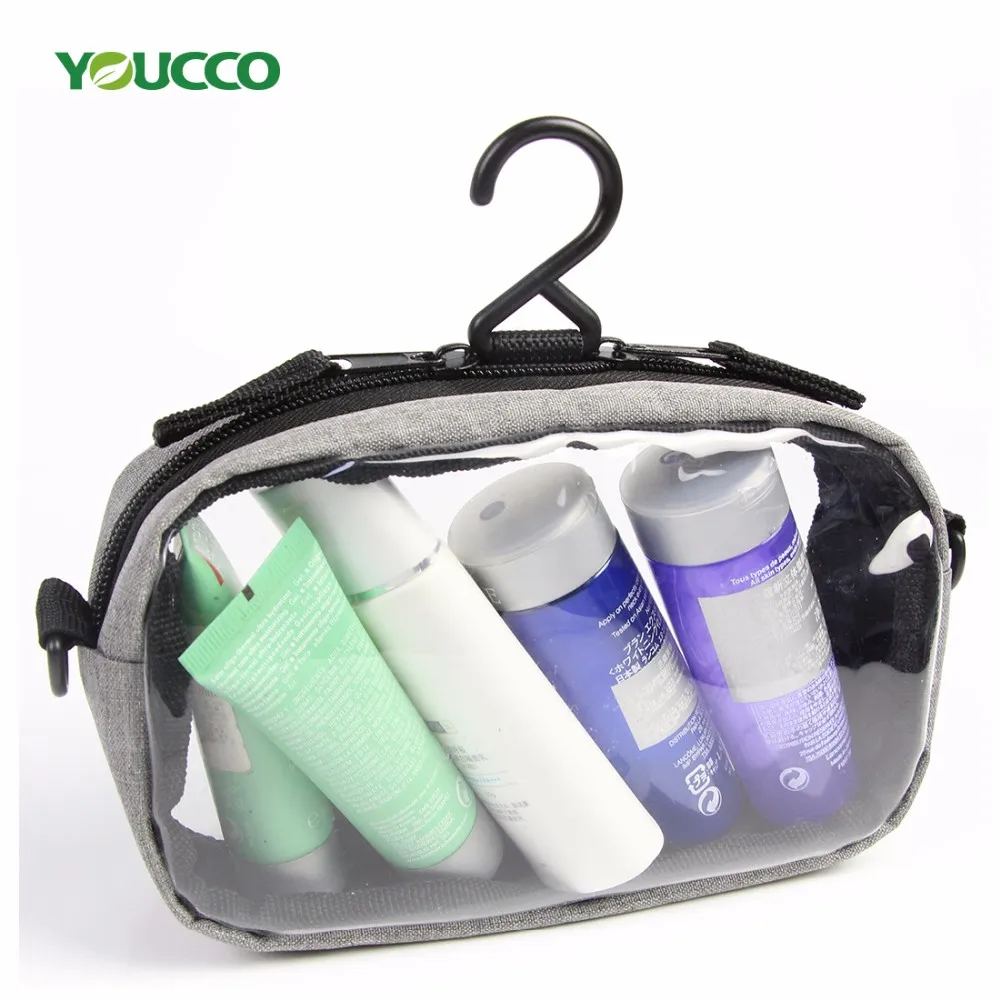 2018 New Travel Cosmetic Makeup Bags Tsa Approved Toiletry Bag Carry On Clear Airport Airline ...