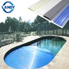 Polycarbonate blades automatic pool cover, water heat increaser safety swimming pool plastic cover