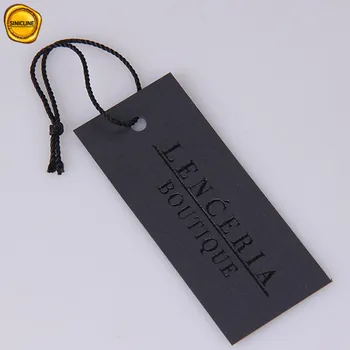 Sinicline Custom Black Foil Clothing Garment String Hang Tag - Buy ...