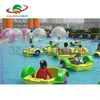Cartoon battery electric motorized pedal paddle boat / aqua toy water bicycle party bumper boat