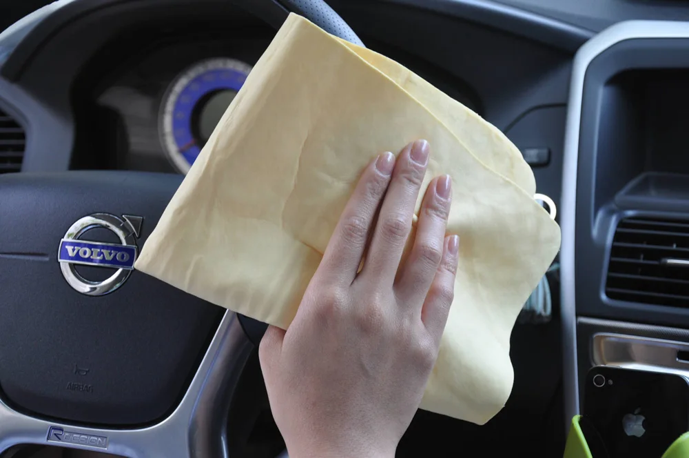 High Quality 75g 43*32cm Wash Car Cloth Cleaning Towel Magic Chamois Leather Clean Cham Buy