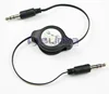 75cm Logo Promotion 3.5mm Headphone Retractable Audio AUX Extension Connector Cable