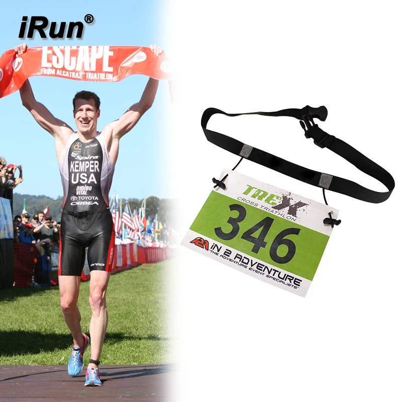 

iRun Reflective Custom Race Running Number Belt with Slider Running Marathon Triathlon Competition Race Belt - DHL FREE SHIPPING