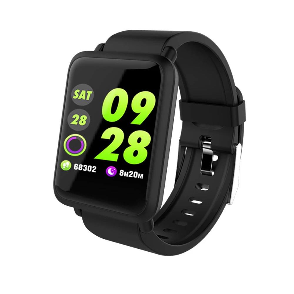 

new stylish android iOS square smart watches with connected GPS functions, Black;white;green;orange;pink