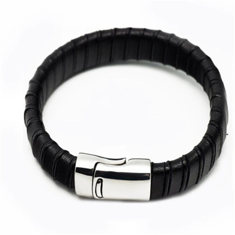 

fashionable style braided men's jewelry cowhide leather bracelet