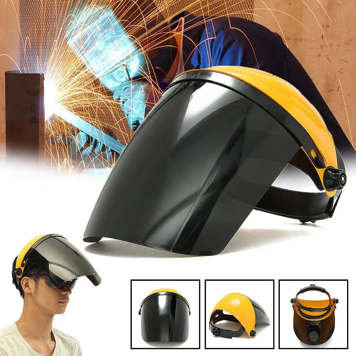 Cutting Velnax T7 Auto Darkening Welding Helmet Solar Tiger Headgear For Grinding Outside Buttons 6 Spare Lenses Tig Mig Mma Plasma Wide View Safety Security Personal Protective Equipment