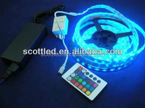 300 LED SMD 5050 Addressable RGB LED Strip+24KEY IR remote controller