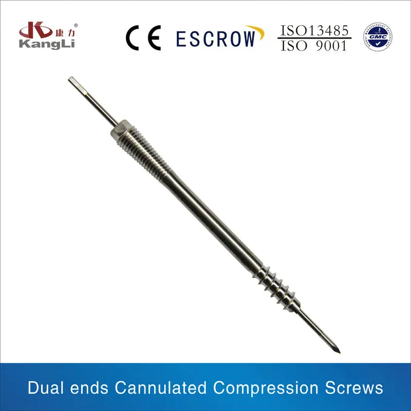 Dual ends Cannulated Compression Screws