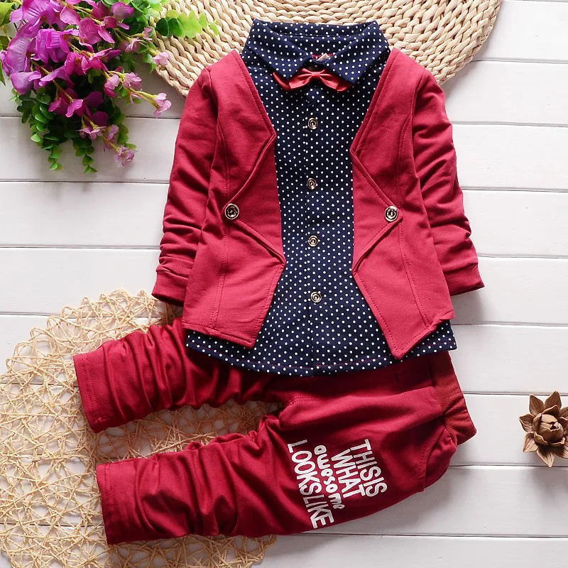 BibiCola Spring autumn children clothing set new fashion baby boys shirt clothes sport suit kids boys outfits suit