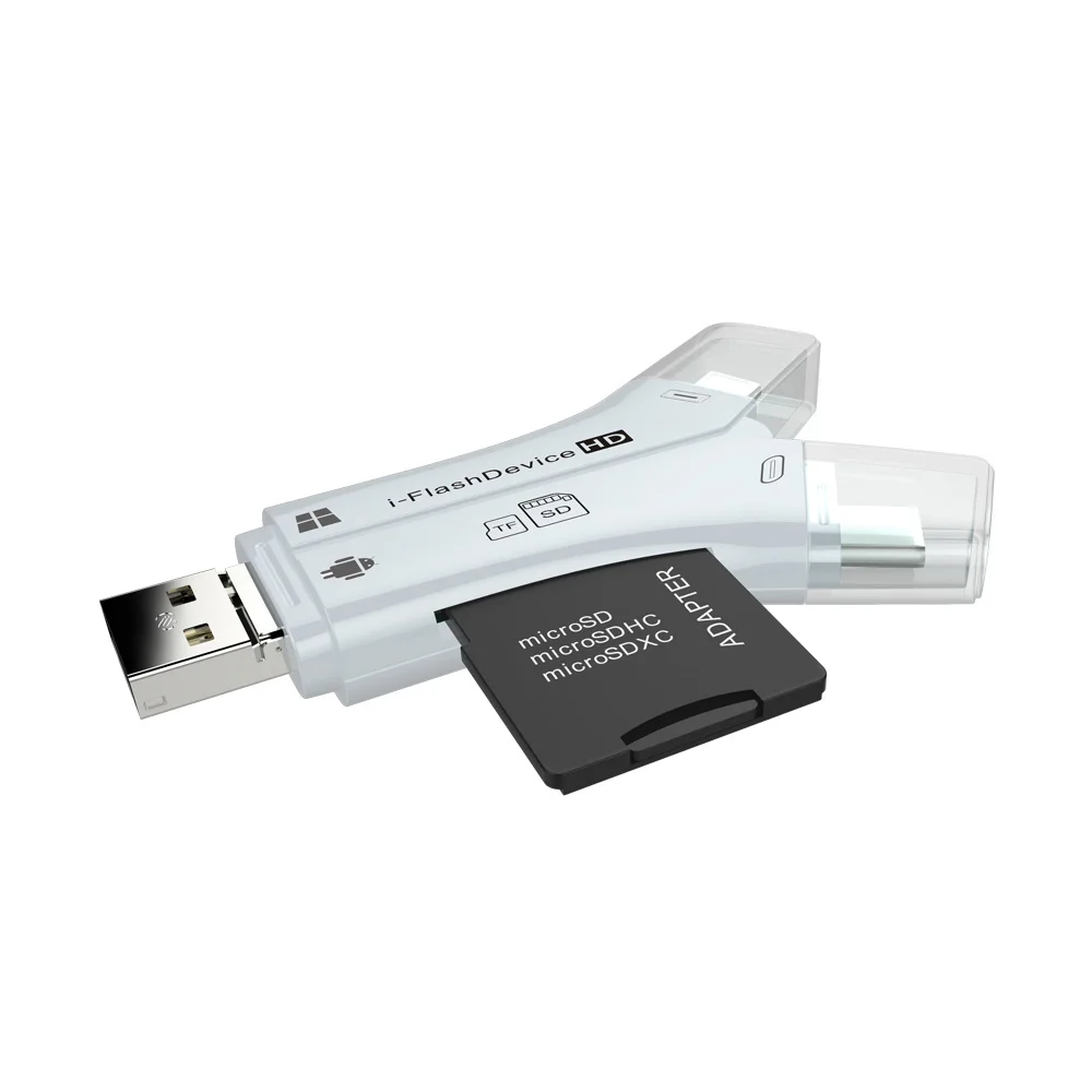 All in 1 / Multi in 1 OTG SD TF Card Slots card reader for Android IOS Type C and USB 2.0 - ANKUX.COM