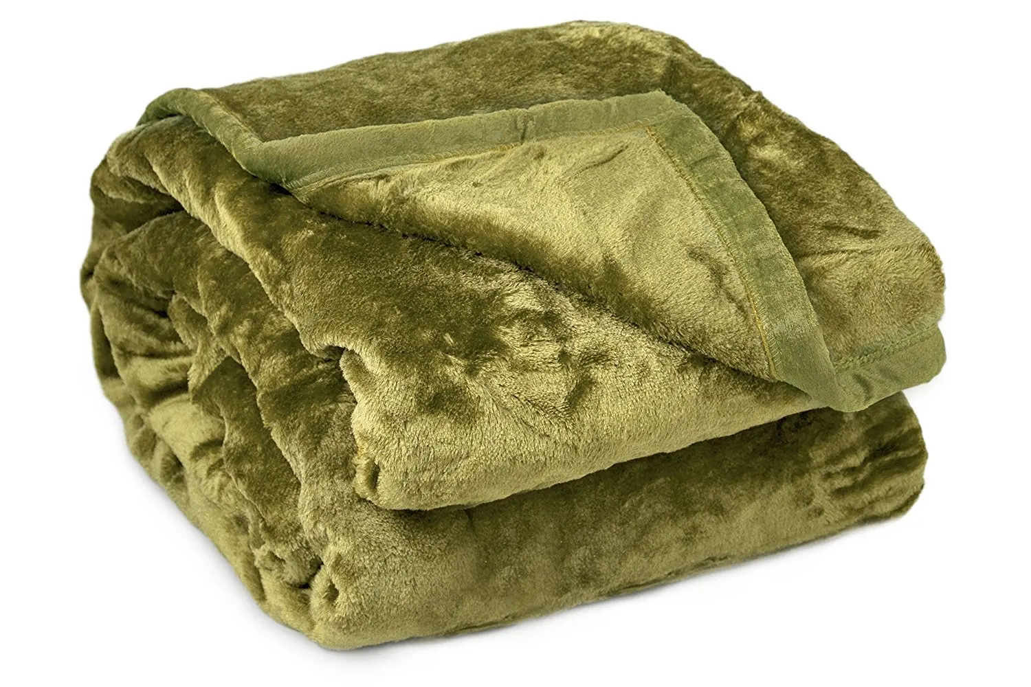 Archangel 2 Ply Queen Solid Mink Blanket - Sage