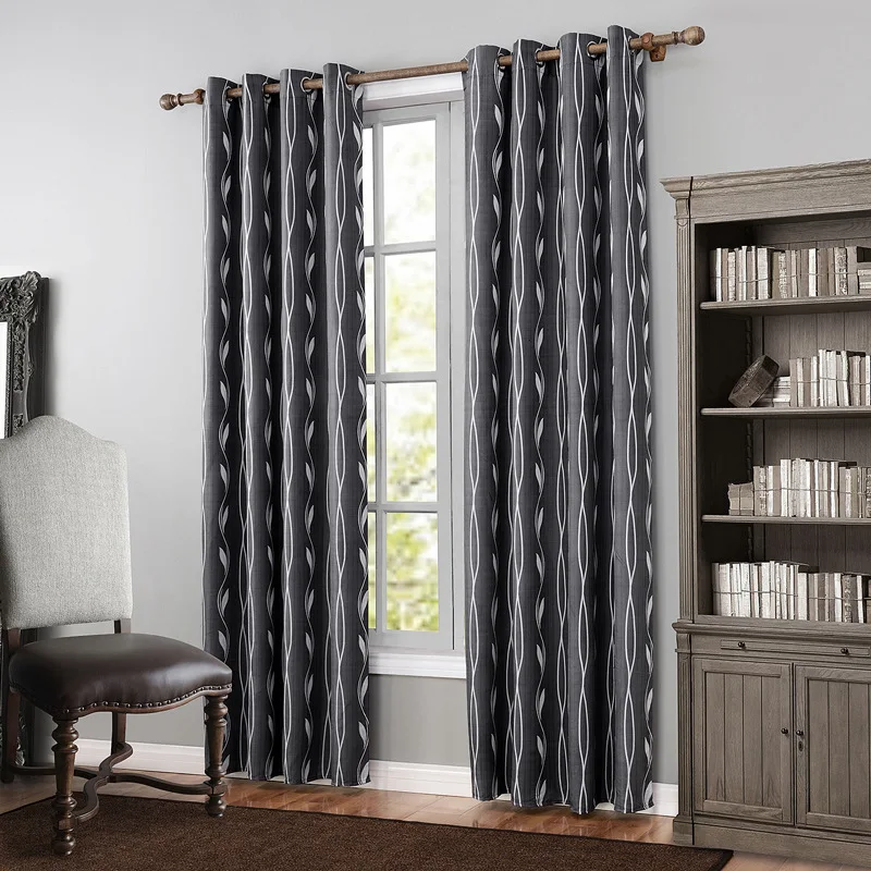 China Manufacturer 100% Polyester Floral Printed Living Room Curtain