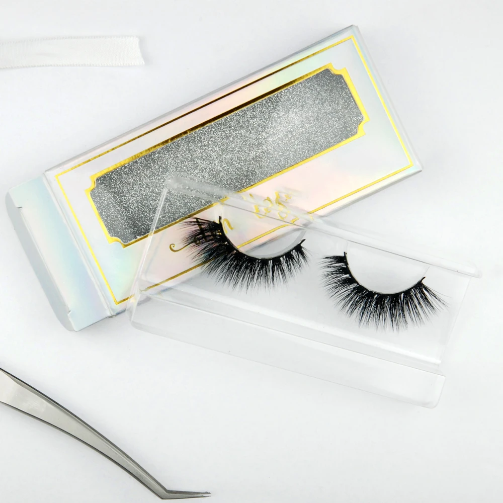 

Eyelashes Free Sample 25 mm 100% Mink false Eyelashes, Natural black
