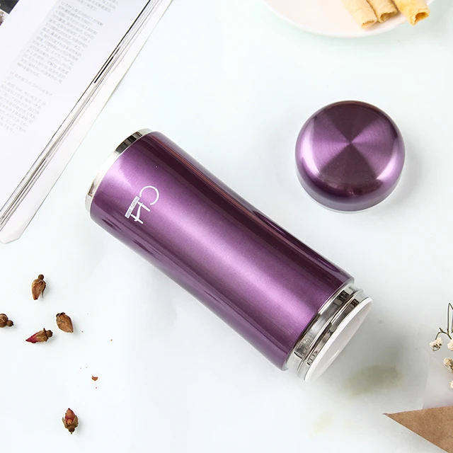 

360ML SS304 Stainless steel porcelain inner tank thermos baby bottle vacuum Thermos Water Bottle for Kids keep warm for 8 hours, Red/pink/champagne/silver