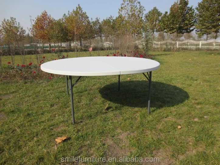 White Outdoor Round Banquet Hdpe Plastic Folding Table Buy Cheap
