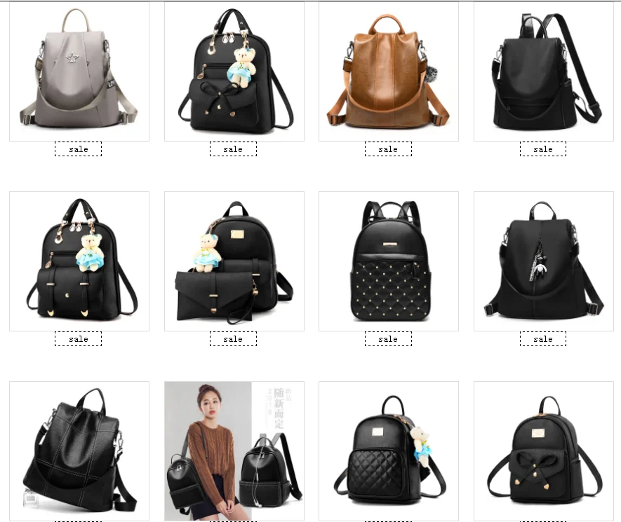 Simple Design Travel Backpack Bag Soft Leather Backpack Bag Fashion 5938