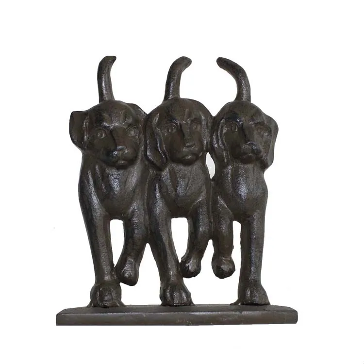 Iron Three Dogs Doorstop Metal Door Wedge Cast Iron Doorstop Buy