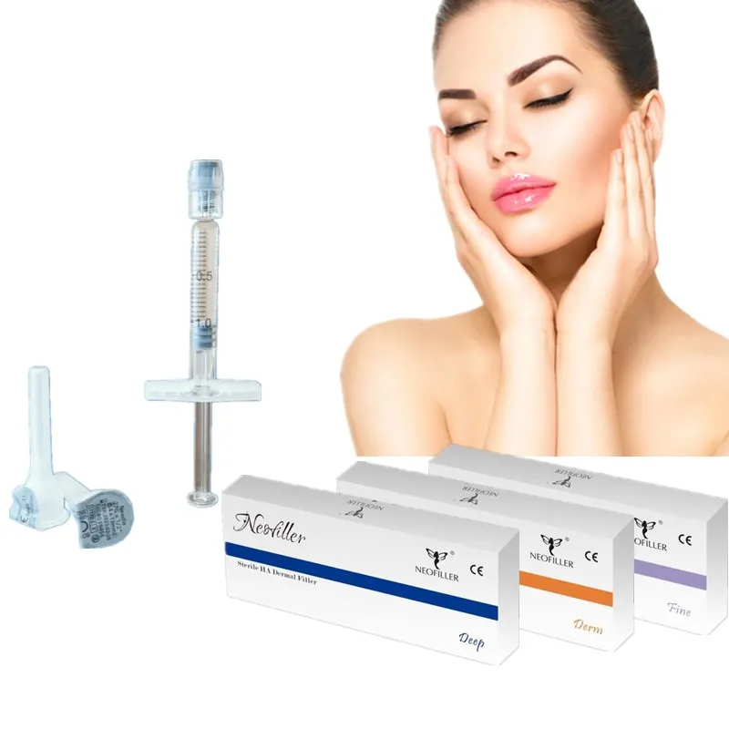 

HA filler 2ml hyaluronic acid gel hyaluronate acid dermal filler for face injection, Transparent