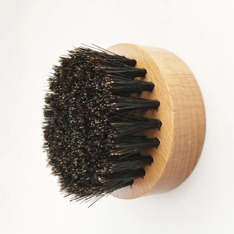 

personal care boar bristle brush Men use beech wood hair brush wholesale wooden beard brush